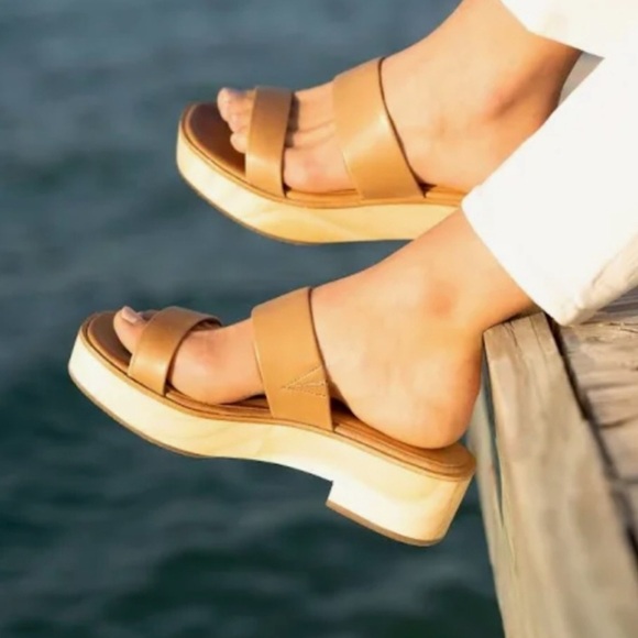 Nisolo Anthropologie Ellie All Day Leather Clog Almond Size 7 - Picture 7 of 9